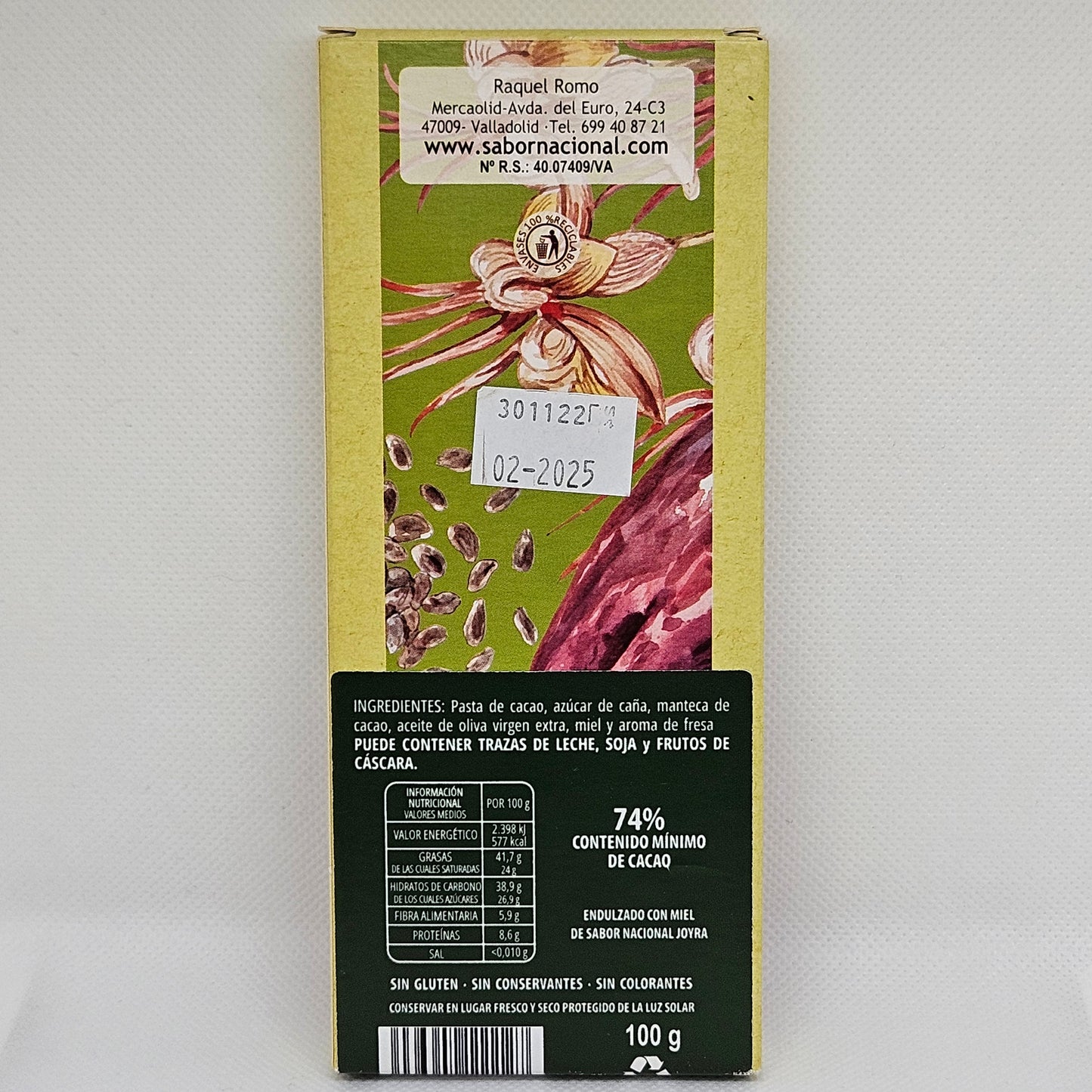 Chocolate negro con Fresa Eco