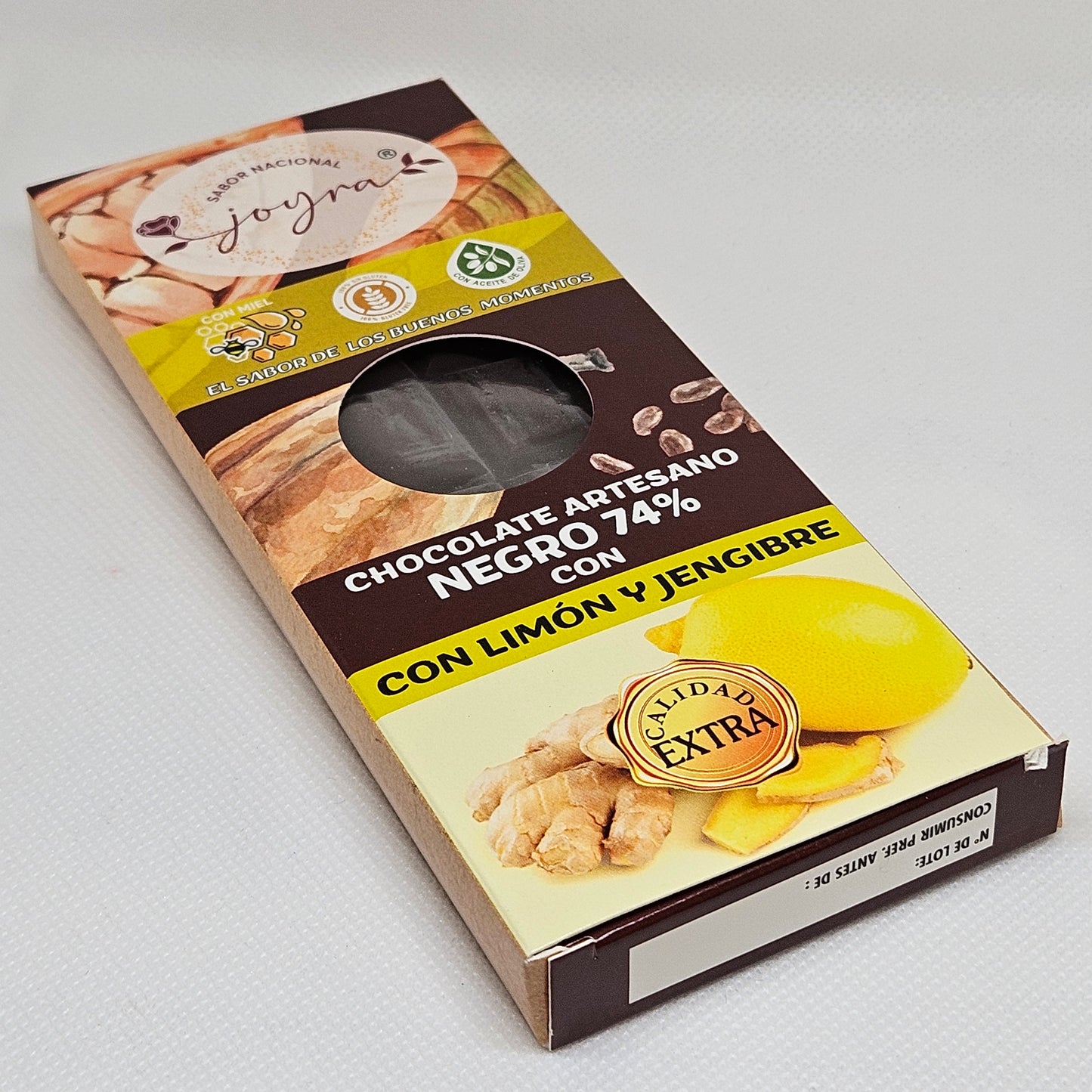 Chocolate 74% Limon y Jengibre Artesano
