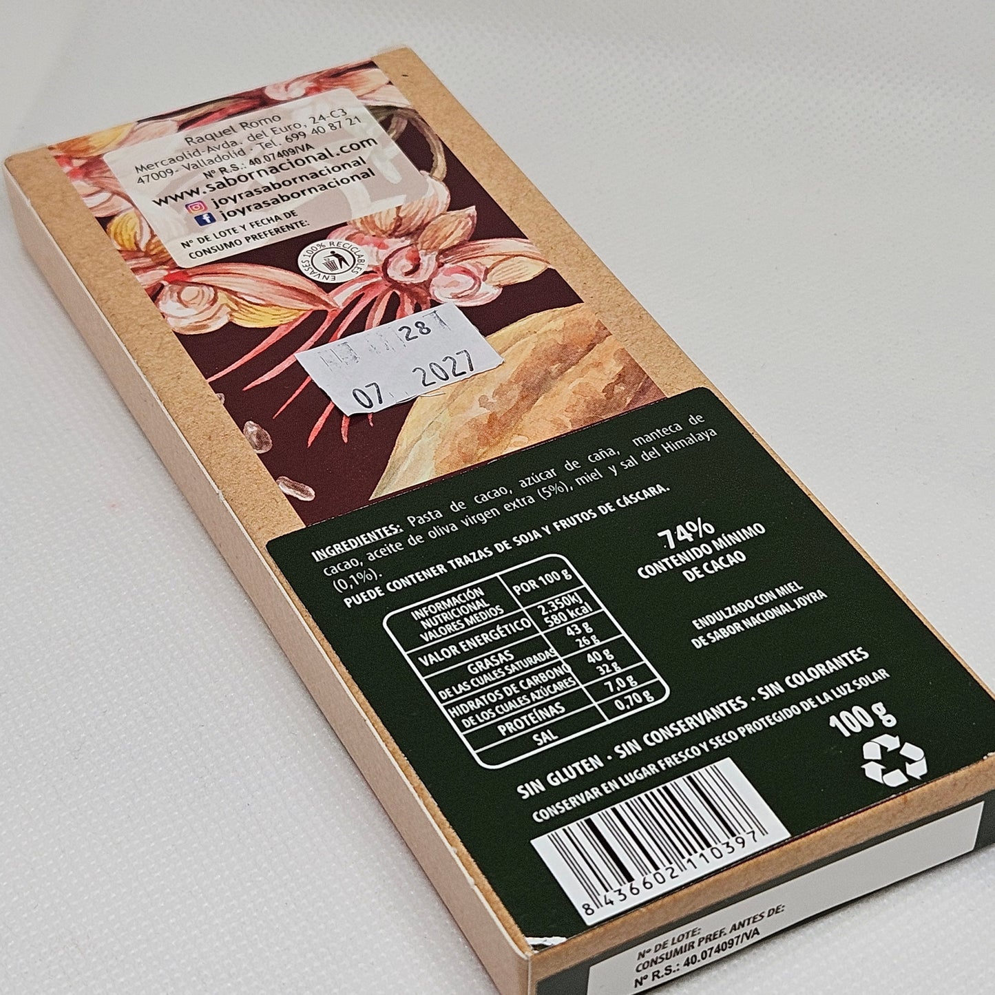 Chocolate 85% Negro Artesano