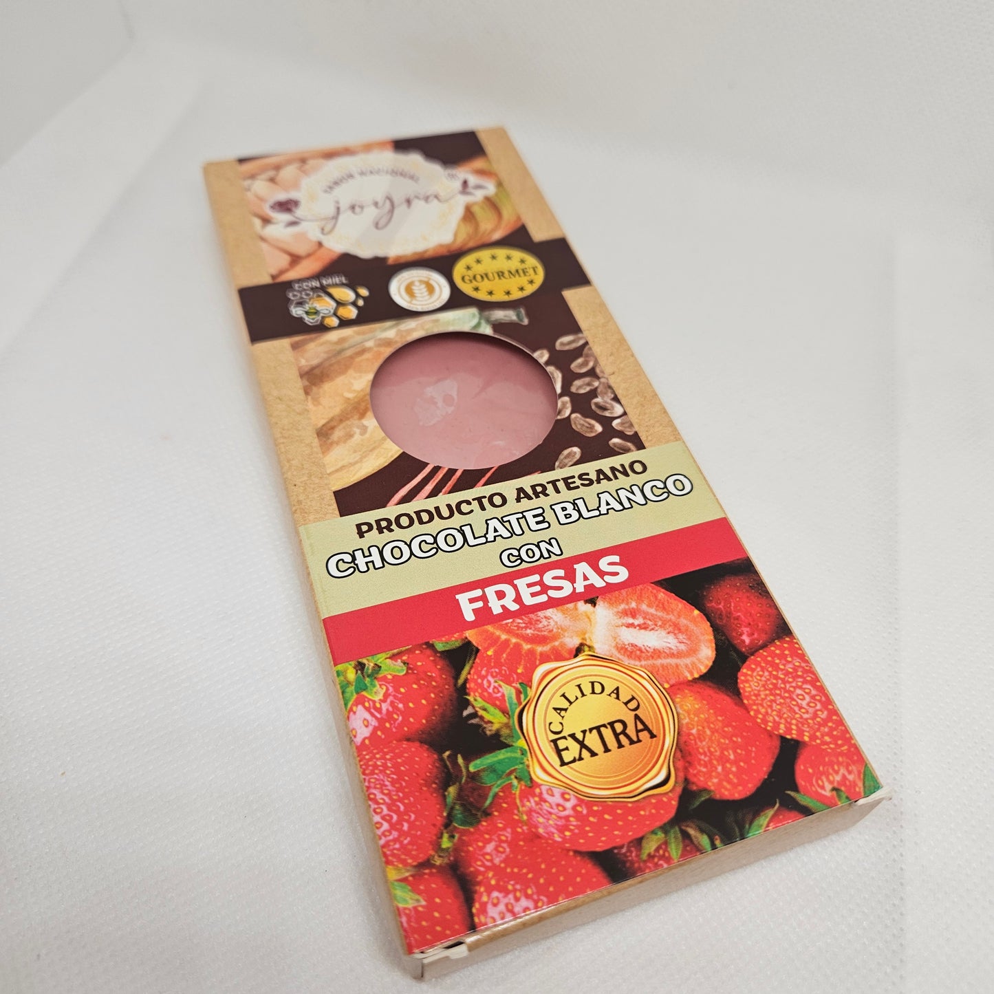 Chocolate Blanco con Fresa Artesano