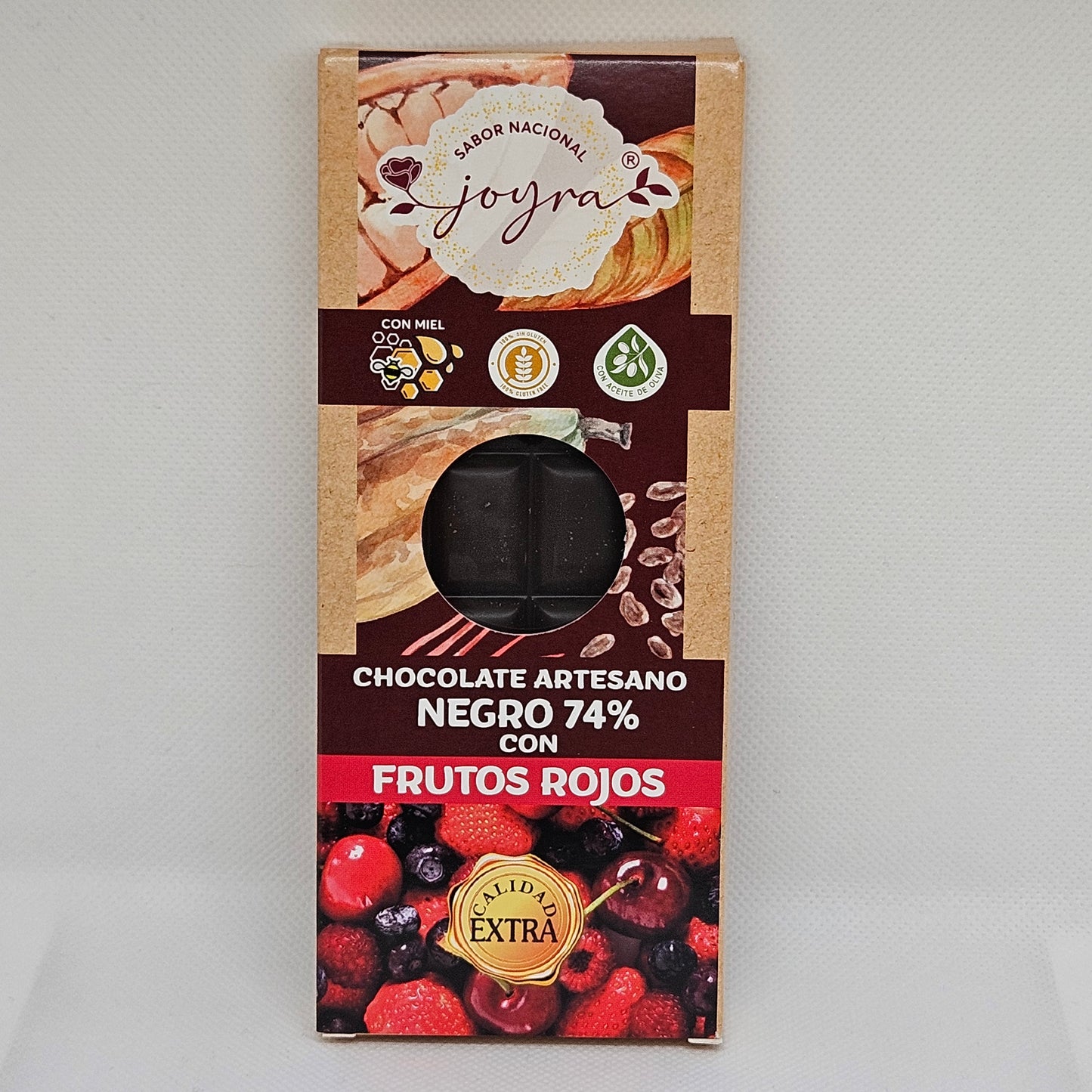 Chocolate 74% Frutos Rojos Artesano