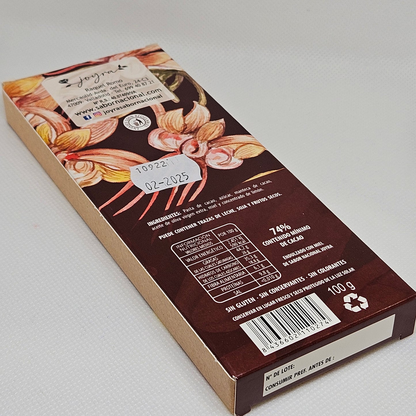 Chocolate 74% Limon Artesano