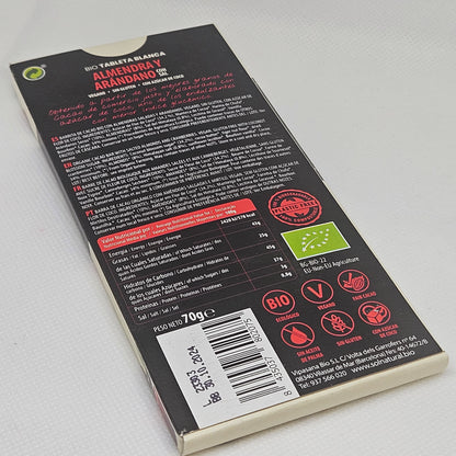 Chocolate Vegano Almendra y Arandano  Sol natural