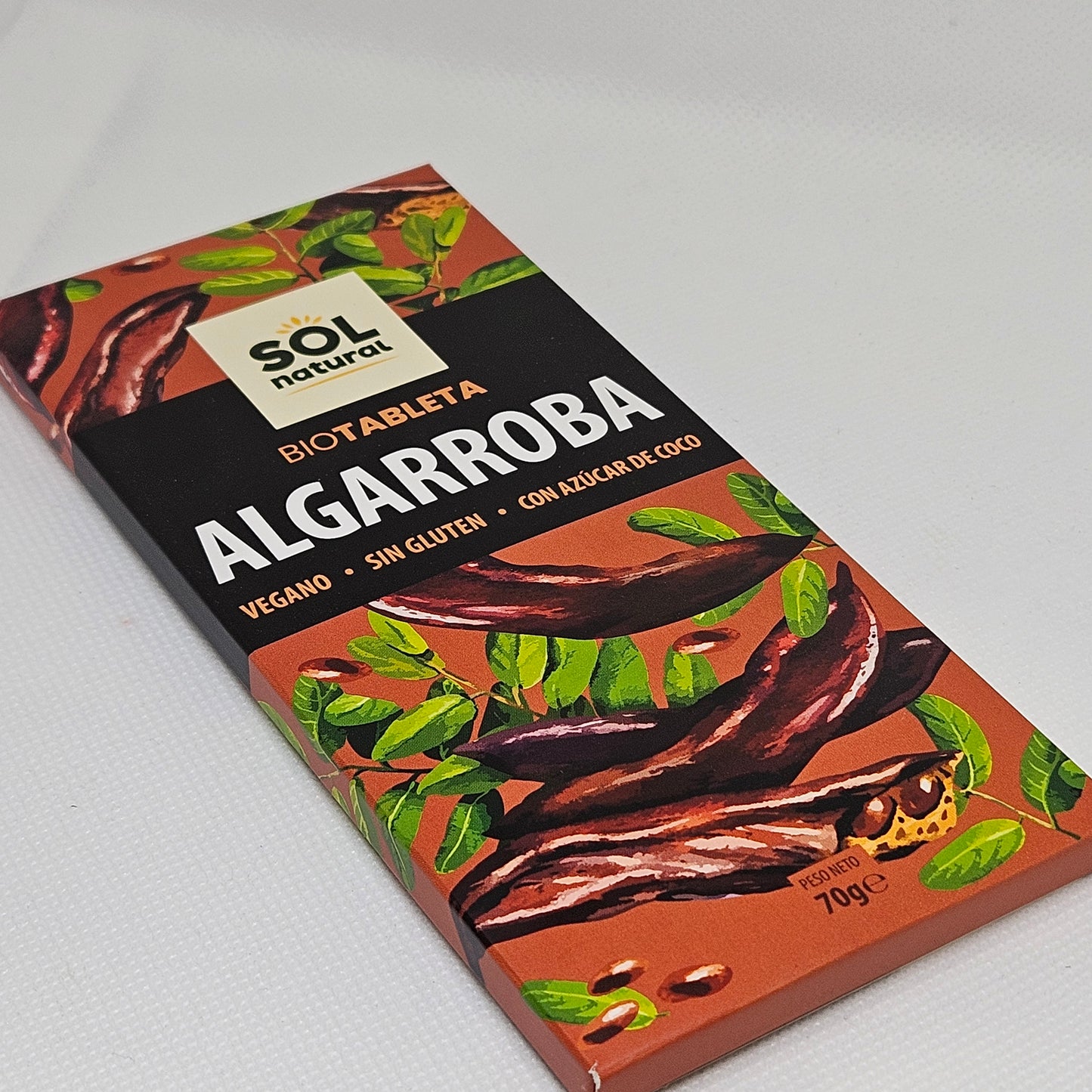 Chocolate Vegano Algarroba Sol natural