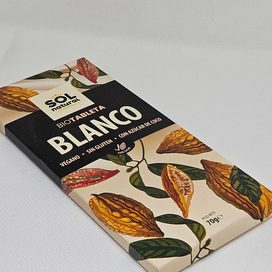 Chocolate Vegano Blanco Sol natural