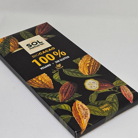 Chocolate Vegano Negro 100 % Sol natural